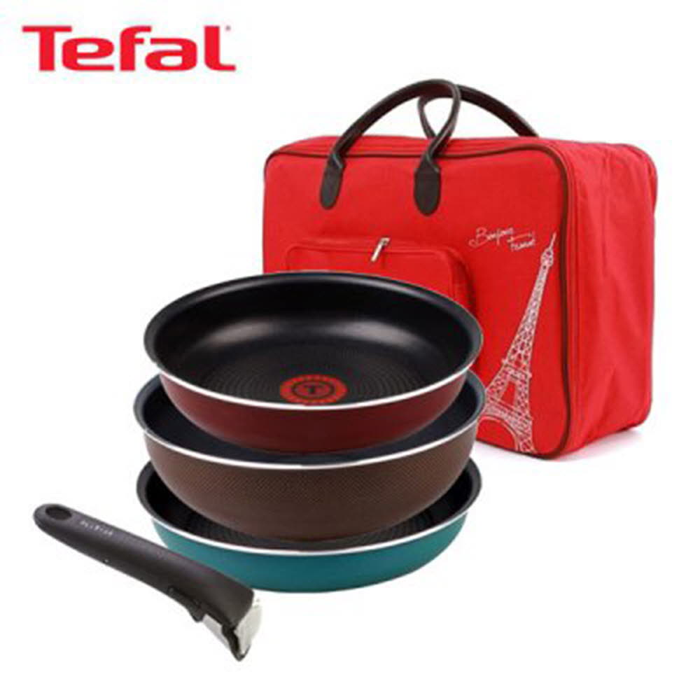 [테팔] 매직핸즈 트라이미 프라이팬 3P +매직핸즈 프라이팬 28cm+멀티팬 24cm+리빙멀티백  TFC-TRMH3F8W4MB